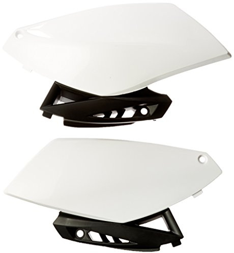 Polisport Yamaha YZ250F - Seitendeckel Weiß/Schwarz - Modelles 2010-13