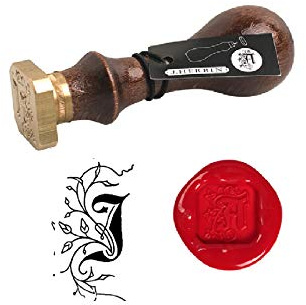 Jacques Herbin 40010T Siegel eckig mit HolzGriff Petschaft-Buchstabe J