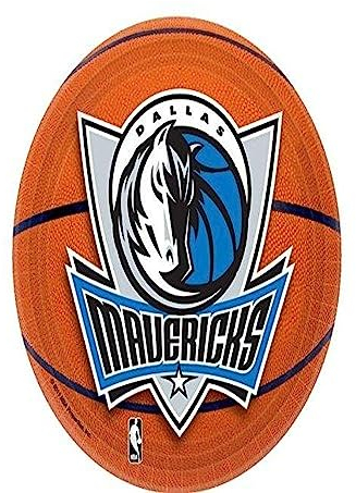 Sports et Distance de sécurité en France fête de NBA Dallas Mavericks Assiettes à Dessert Vaisselle, Papier, 17,8 cm, Lot de 8