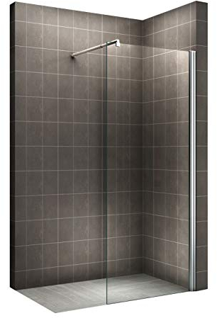 i-flair Walk In Dusche, 10mm STARK, Duschabtrennung aus ESG Sicherheitsglas mit NANObeschichtung #840 (130cm x 200cm)