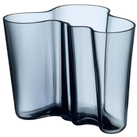 Iittala Alvar Aalto Vase 160mm, regenblau H 16cm Handwäsche