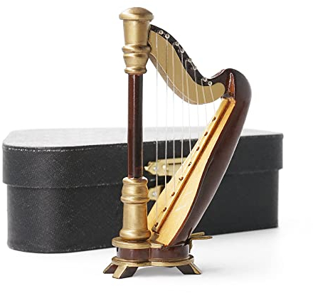 Odoria 1/12 Miniatur Harfe Puppenhaus Musikinstrumente Zubehör