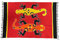Ciffre Sarong Pareo Wickelrock Strandtuch Handtuch Wickelkleid Strandkleid Schal ca. 170cm x 110cm Gecko Design Batik Rot Bunt