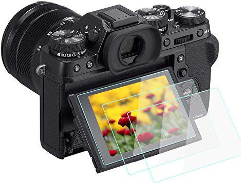 KOMET XT2 Screen Protector Anti-Scrach Anti-Bubble Ultra-Clear 9H Tempered Glass (3 Pack), Compatible for Fujifilm X-T2 X-T1 Camera