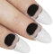 Faux Ongles Bling Art Noir Blanc Glossy 24 Stiletto Longue Faux bouts d'ongles acrylique avec colle