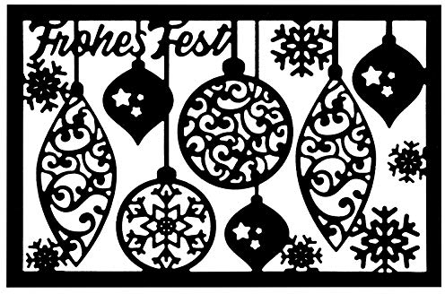 Ideen mit Herz Stanzschablone, Frohes Fest 3, 9,5cm x 14,5cm, passend für gängige Stanzmaschinen | Schablone zum Gestalten von Grußkarten, Einlegern | Weihnachten, Advent, Weihnachtskarten