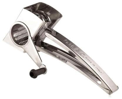 OMAC S.R.L. Grattugia a Rullo Manuale Acciaio Inox Gratta Formaggio a Manovella