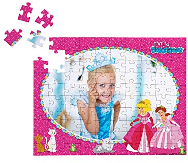 Fotopuzzle Bibi-Blocksberg-Puzzle 100 Teile Prinzessin mit eigenen Fotos: Personalisiertes Puzzle für Kinder, inkl. Bibi-Blocksberg-Schachtel (Hochformat)