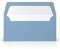 PAPERADO 25 Briefumschläge DIN lang/DL - Dunkelblau gerippt Hell-Blau - 100 g/m² Kuvert ohne Fenster 22 x 11 cm - Umschläge mit Nassklebung gerader Klappe