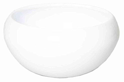 innaGLAS Coupe de Fleurs en céramique, Blanc, 12cm, Ø26cm - Pot Fleurs/Pot céramique