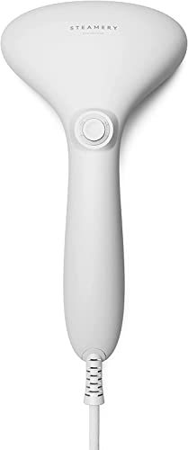 Steamery Handheld Clothes Steamer Cirrus 2, 1500W, UK Plug, Stainless Steel Mouthpiece, 25 Second Fast Heat Up, Garment Wrinkles Remover, Grey