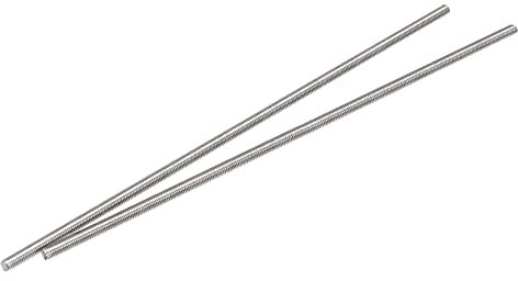 sourcing map 2 Stück M5 x 250 mm Vollgewindestab 304 Edelstahl Rechtsgewinde