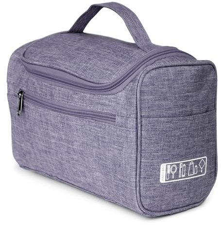KINSTON - Vanity Trousse de Toilette Cosmétiques avec poignée, Organisateur de Voyage à Suspendre Grande capacité - Violet