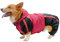 Hunderegenjacke, Hunde-Regenmantel, mit Beinen, wasserdicht, mit Kapuze, für Hunde, Rot, Größe S