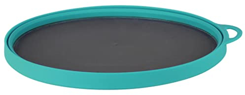 Lifeventure Silicon Ellipse Plaque flexible pliable et portable pour camping, voyage et extérieur Bleu sarcelle