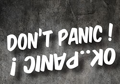 myrockshirt Don't Panic ok Panic lustige Aufkleber Aufkleber Sticker FREIE Farbwahl Autoaufkleber