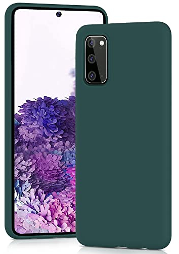 YATWIN für Samsung Galaxy S20 Hülle, Premium Silikon Handyhülle mit Kameraschutz, Seidig-Weicher Berühren Ultra Dünne Stoßfeste Kratzfeste Schutzhülle, Grün