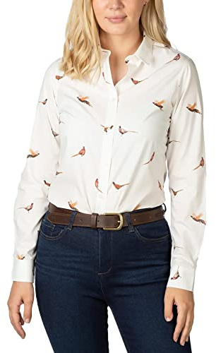 Rydale Ladies Printed Shirt Women’s Button Down Shirts 100% Cotton Animal Print Blouse 5 Colours