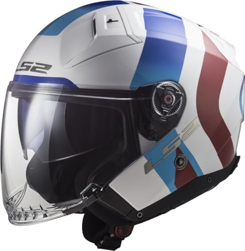 LS2, jethelme motorrad INFINITY II Special gloss white blue, S
