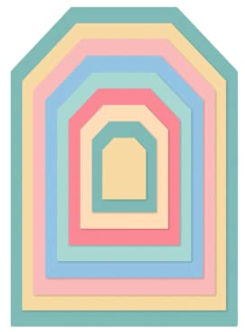 Craftelier - Essential Stanzschbalonen Set für Scrapbooking und BastelnProjekte | Tags Shape - Ungefähre Stanzgrößen zwischen 6,1 x 4,3 cm und 17,4 x 12,4 cm