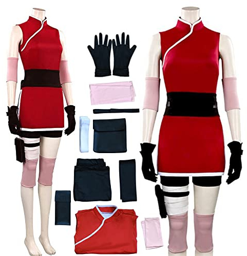 AIUKAKP Anime Cosplay Costume Anime Dress Red Cosplay Ouftits Halloween Women