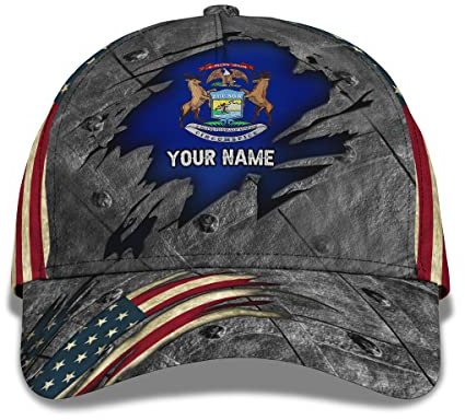 934 Baseballmütze Amerika-Staatslogo Amerika-Flagge Basecap Leichtgewicht Golf Caps Vintage Sonnenblende Mütze Für Running, Teenager, Auf Reisen