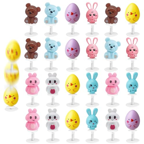 Zkaoai 24 Stück Springfeder Spielzeug, Jumping Toys, Ostern Party Favor