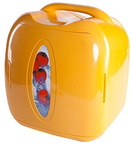 BNVXR Gelber tragbarer Gefrierschrank 8L Mini-Kühlschrank Home Dual-Use-Auto-Kühlschrank Auto-Kühlschränke Kühlbox