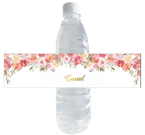 Etiquetas Personalizadas Para Botellas De Agua: Etiquetas Adhesivas Personalizadas De 50/100 Piezas Impermeables Para Envoltorios De Cumpleaños, Texto Personalizado, Etiquetas Para Botellas De Agu