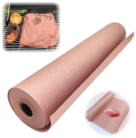 Pink Butcher Paper - Metzgerpapier Rolle BBQ - 40cm x 15m Grillpapier - Butcher Paper für Grill Smoker Fisch Fleisch BBQ