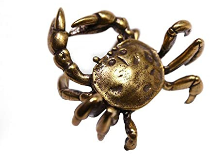 Mini-Statue for Zuhause, Büro, Auto, Tischdekoration, dekorative Sammlerstücke, Skulpturen for Zuhause, Krabbenfiguren aus Messing, Miniatur-Schreibtisch-Ornamente, Kunsthandwerk for Tee-Haustiere, kl