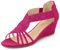 PIZZ ANNU Sandali Donna Estive Con Zeppa Strass Scarpe Eleganti Comodi Sandalo Estivo Ballo Sposa Rosa Fucsia EU 39
