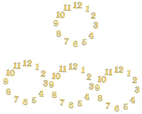 Gadpiparty 20 Sets Kreative Wanduhr Ersatzzahlen Für Die Uhr DIY Digitaluhr Nummern Uhr Ziffern Zubehör Uhrennummern Kit Wanduhr Teile DIY Uhr Arabische Zahl