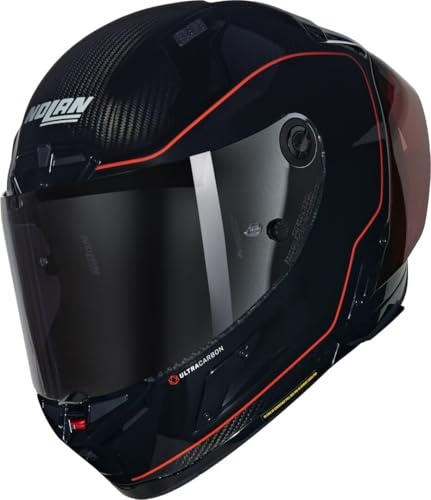 NOLAN HELMET X-804 RS ASSO DI PICCHE 342 XL, Carbon/Black/Red
