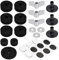 GATSUZG Kit de accesorios de repuesto para platillos, fieltros para platillos, fieltros para soportes de platillos, almohadillas de fieltro para platillos batería, fieltro embrague Hi-Hat(33 piezas)