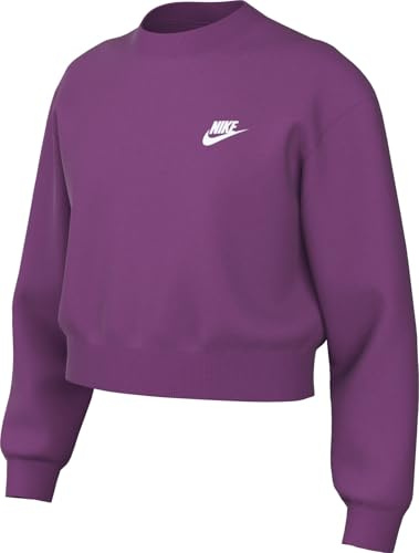 Nike Sportswear Club Fleece Sweatshirt mit Rundhalsausschnitt und kastiger Passform für Mädchen, FZ9244
