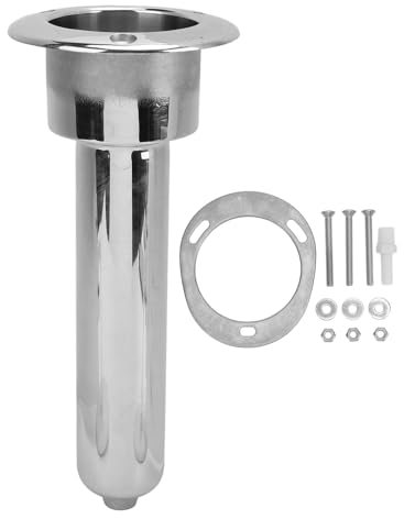 Outrigger Tube Cup 2 in 1 Portabicchieri per Canna Pesca per Barche Struttura Robusta in Acciaio Inossidabile Portabicchieri con Parte Superiore Rotonda 280 Mm per Yacht (0