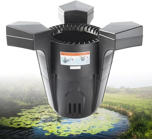 Leistungsstarker schwimmender Teich-Skimmer mit Pumpe und 10 m Netzkabel – effiziente Absaugung für Garten, Teich, Pool & Außenbereich – ideal für saubere Teiche und Seen (43 W)