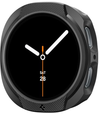 Spigen Liquid Air Hülle Kompatibel mit Samsung Galaxy Watch 8 44mm (2025) - Matt Schwarz