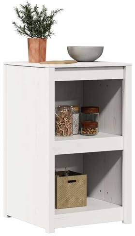 vidaXL Kitchen Cabinet White 55 x 55 x 92 cm Solid Pine wood, Modern Kitchen Storage, Stylish Cabinet Unit for Organized Cooking Space, Durable Furniture Solution for Home Addition