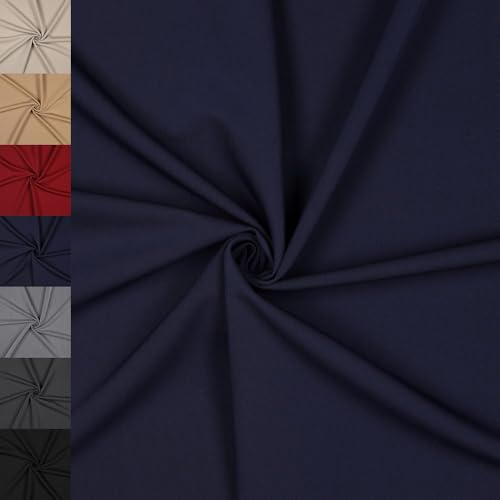 MAGAM-Stoffe Gabardine Modestoff Anzugstoff Hosen Kleider Mänteln Meterware ab 50cm (04. Dunkelblau)