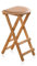 Tabouret Pliant Rembourré de 48cm, Cadre en Bambou, Chaise Haute Pliable de 53cm avec Coussin en Rotin pour Maison, Cuisine, Appartement(Natural,21in/53cm)