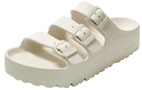 Birkenstock Damen - Sandaletten Florida III Eva in beige High-Tech