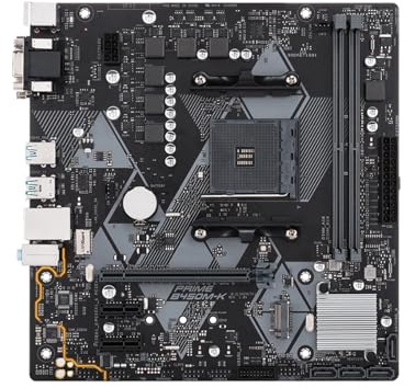 B450M-K Micro-ATX-PC-Mainboard B450 for Ryzen 5 5500, 5600, Ryzen 5700x3d, 5700x, Sockel AM4, DDR4, M.2, VGA, SATA III