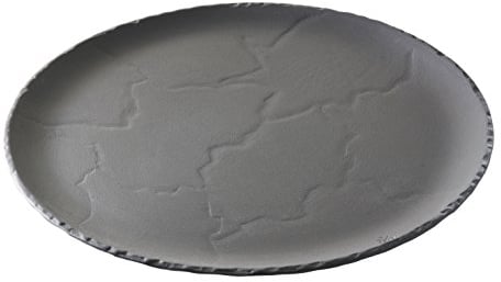 Revol 641010 Plateau Rond Ardoise Porcelaine Noir Brut 32 cm