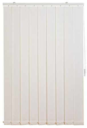 Sunlines Vertikaler Lamellenvorhang Fixmaß, Stoff, weiß, 150 cm x 150 cm