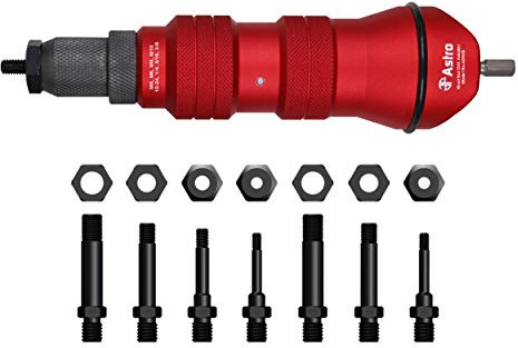 Astro Pneumatic Tool ADN38 XL Rivet Nut Drill Adapter Kit - 3/8 Capacity