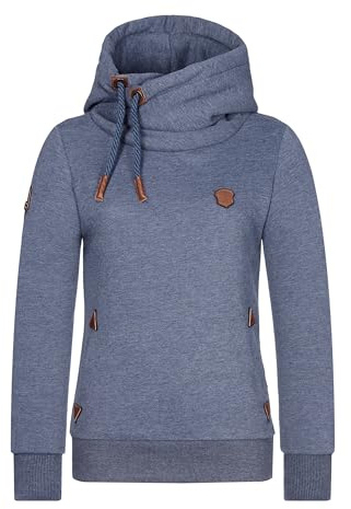 Naketano Damen Kapuzenpullover , Indigo Blue Melange, M