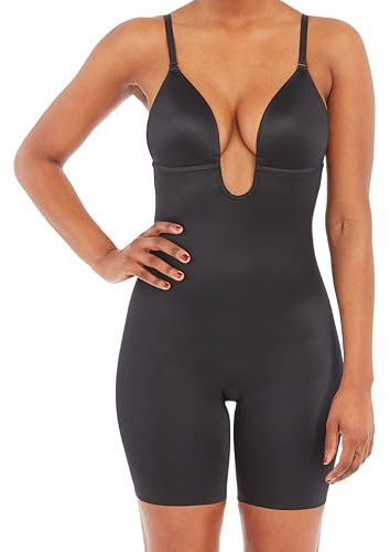 Spanx Women's Plunge Low-Back Bodysuit Shapewear Briefs (Pack of 1)