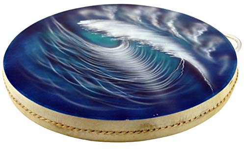 GURU SHOP Wave Drum, Wellentrommel, Percussion Rhythmus Klang Instrumente - Blau/türkis, 4x40x40 cm